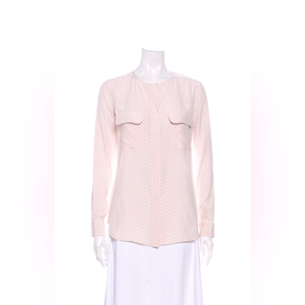 EQUIPMENT Femme Silk Long Sleeve Shirt Blouse Top - XS Button Down - Pattern 💗